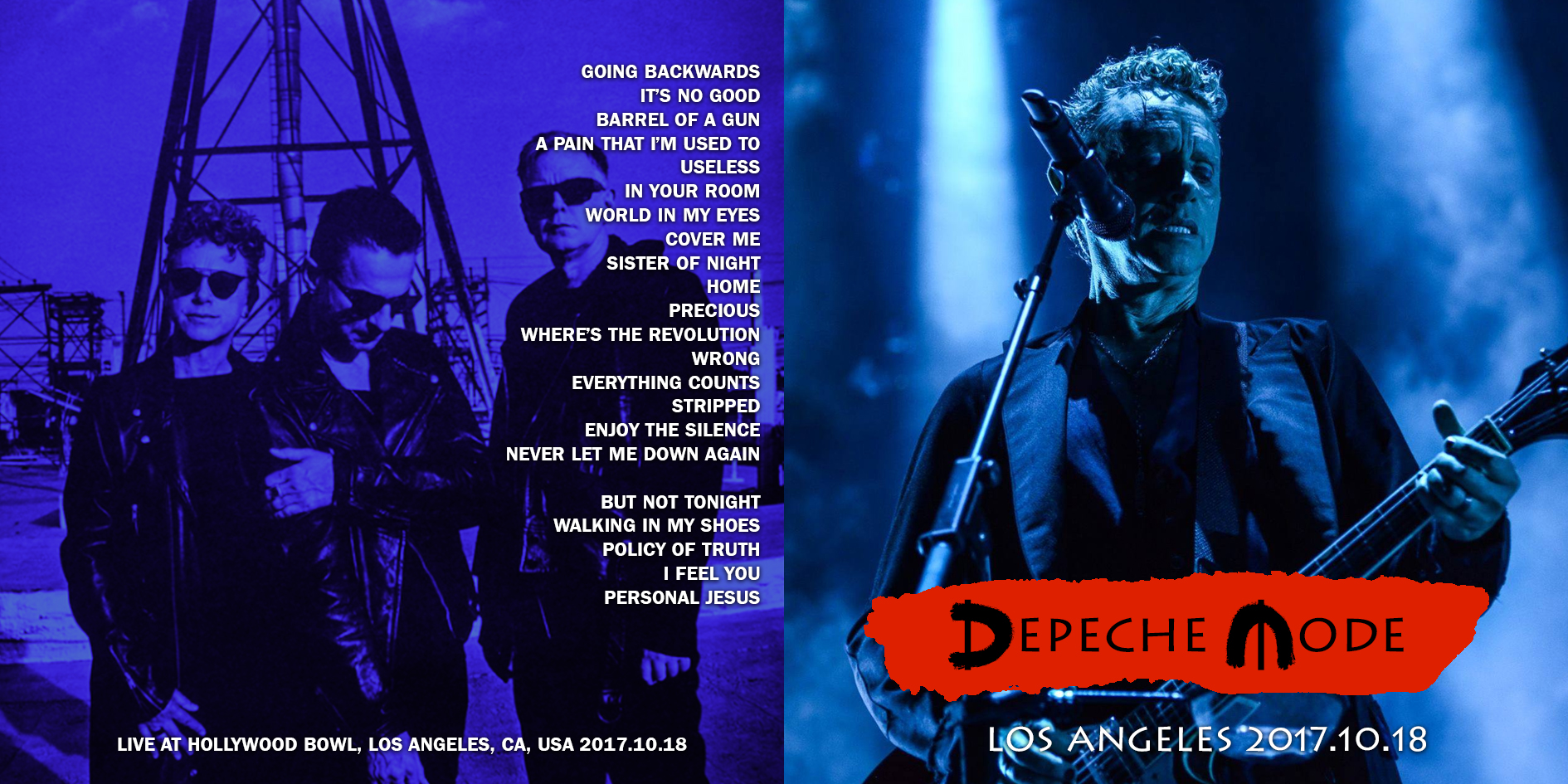 Depeche Mode Bootlegs Hollywood Bowl Los Angeles, USA 18.10.17
