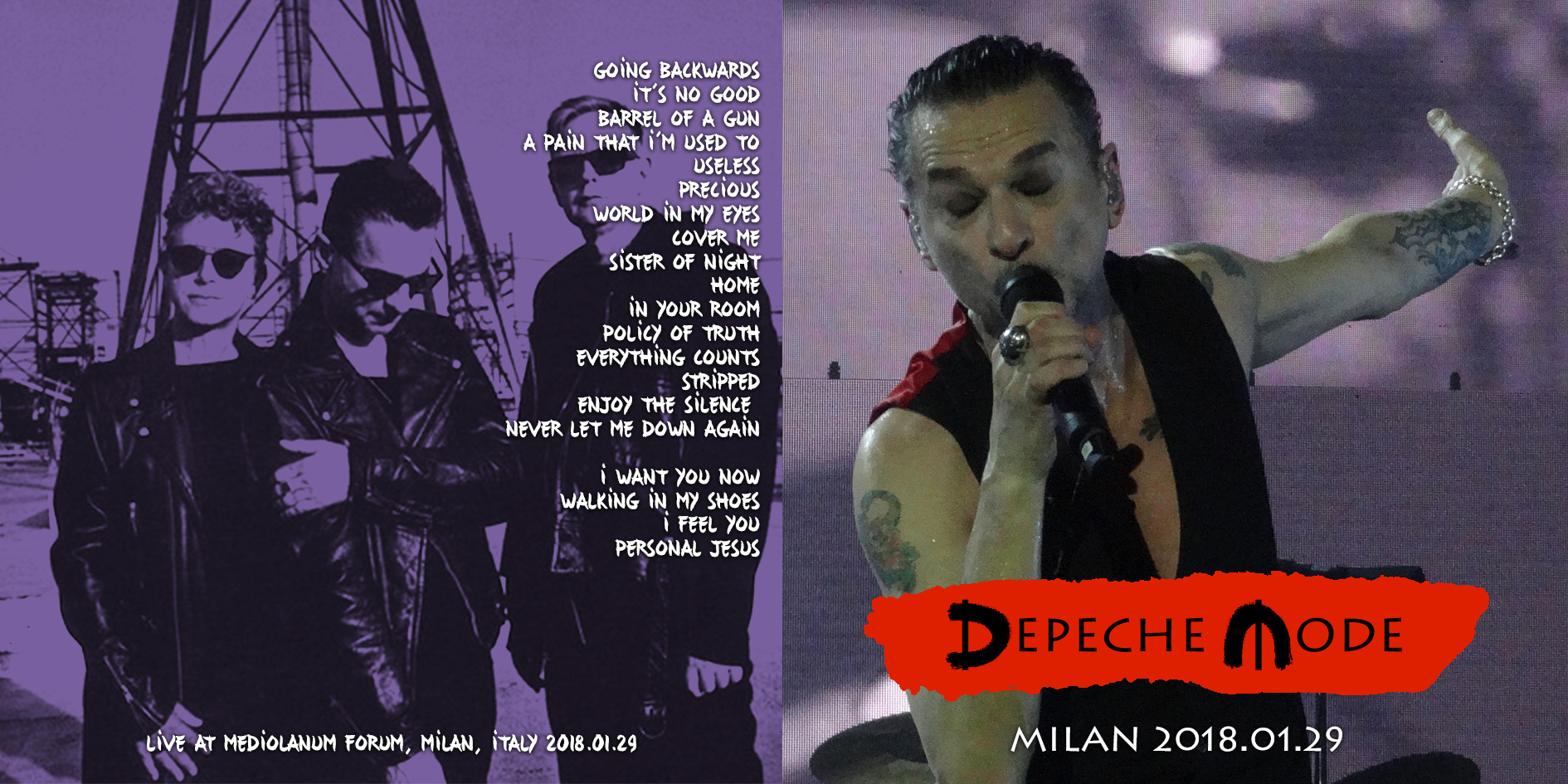 Depeche Mode Bootlegs 2018.01.29 Mediolanum Forum Milan