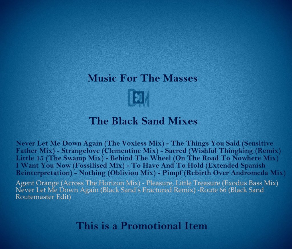 Depeche Mode Bootlegs Music For The Masses The Black Sand Mixes - The Extended Versions