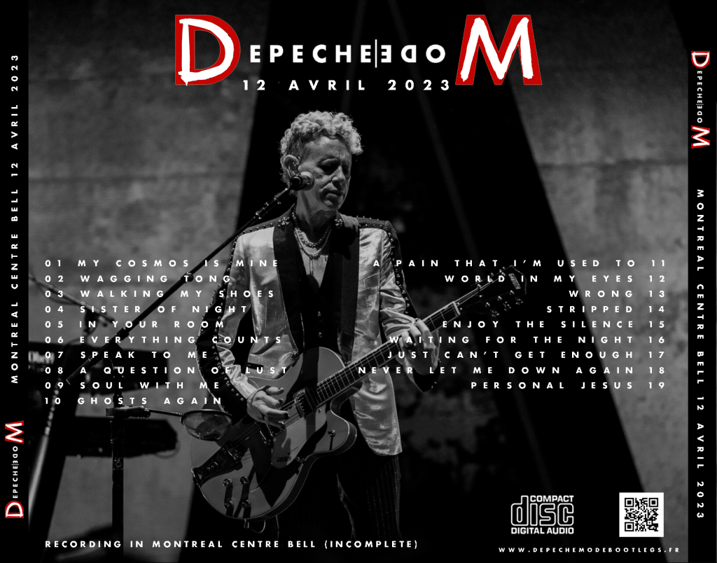 Depeche Mode Bootlegs Montreal 12 avril 2023 Back