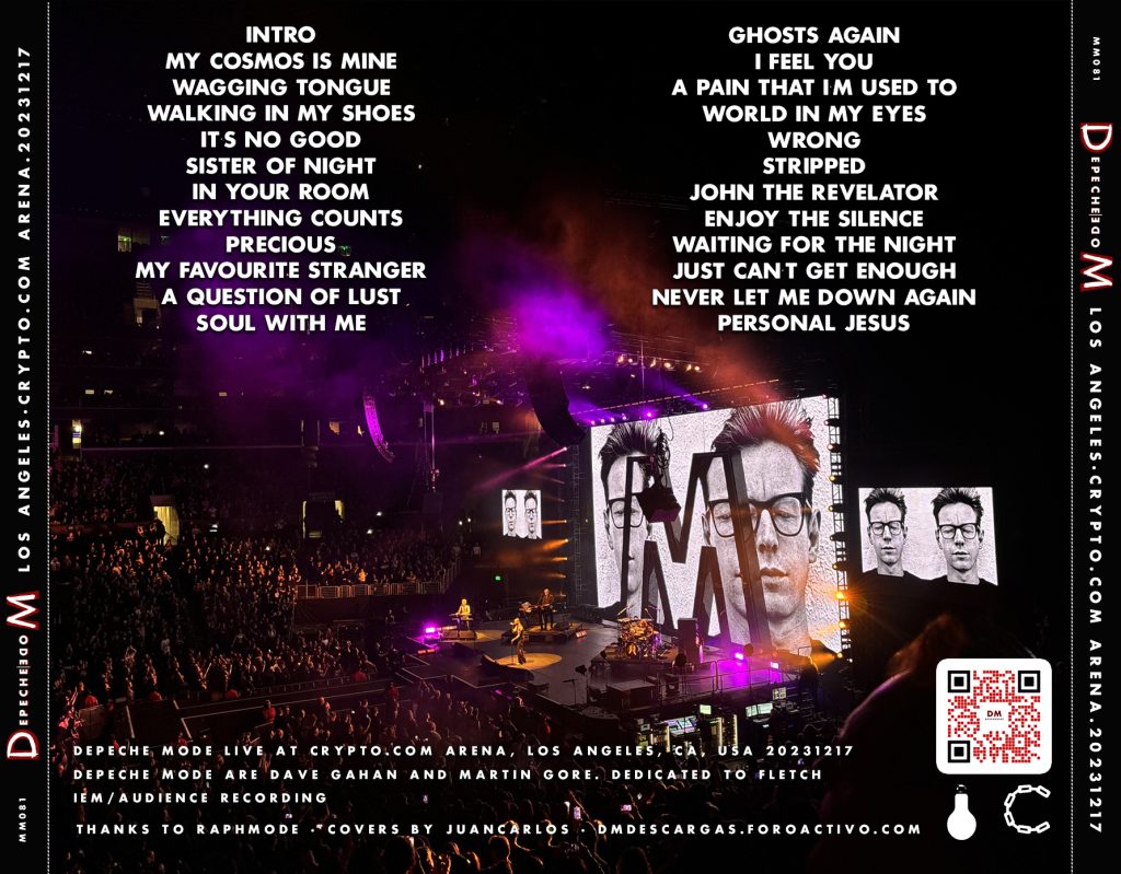 Depeche Mode Bootlegs 2023.12.17 Los Angeles back