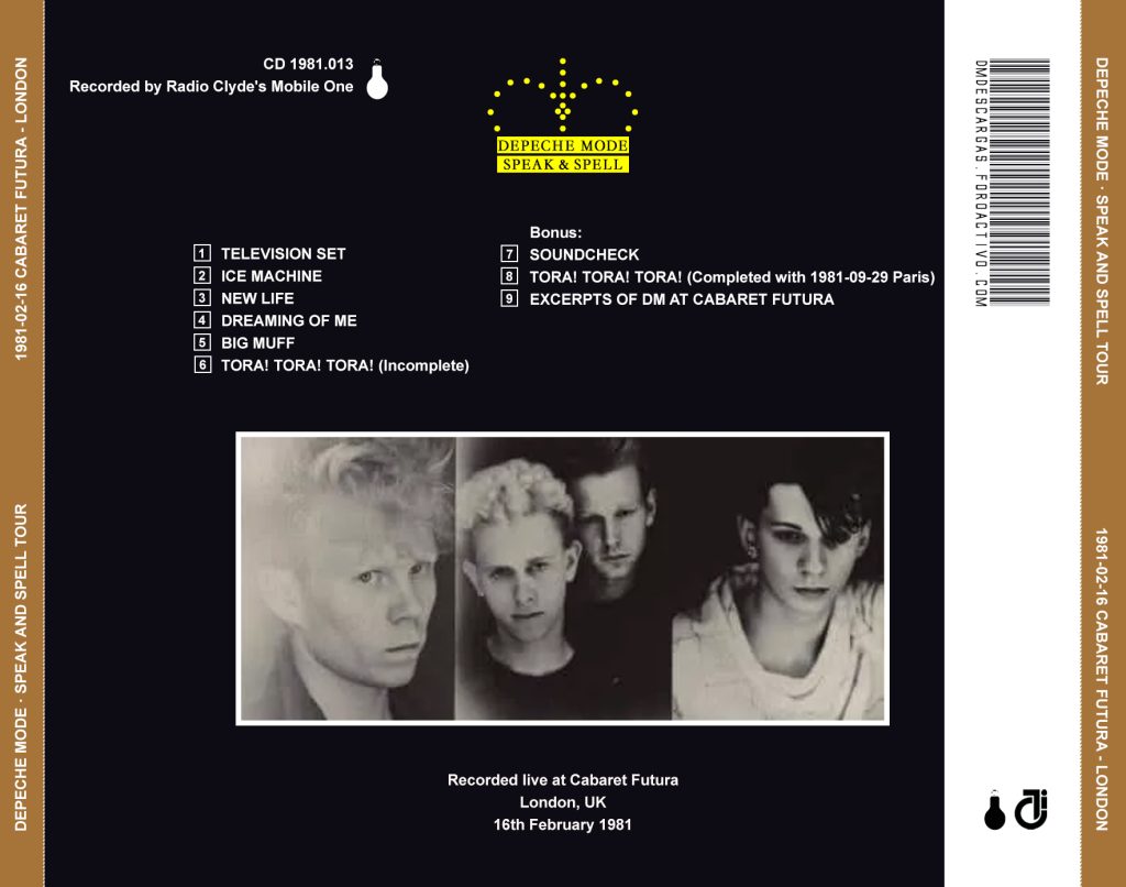 Depeche Mode Bootlegs 1981.02.16 Cabaret Futura London England